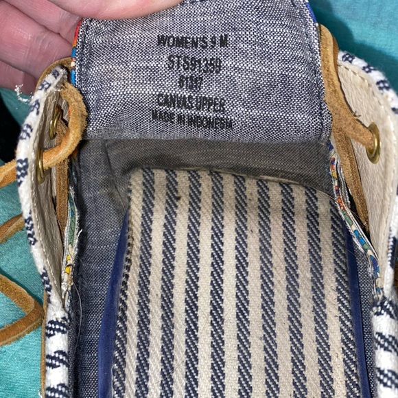 SPERRY - Women’s CANVAS FLORAL TOP SIDER SHOES - Worn 2-3 times - GUC - Size 9 M - Picture 7 of 9